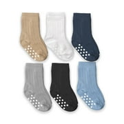 Jefferies Socks Baby Boys Non-Skid Assorted Crew Dress Socks, 6-Pack